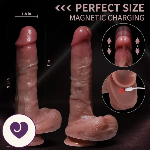 Heaven 4-in-1 Thrusting, Spinning and Heated Dildo