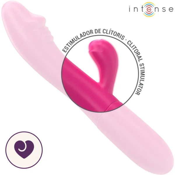 Hot Pink Dual Stimulation Rabbit Vibrator with 10 Modes