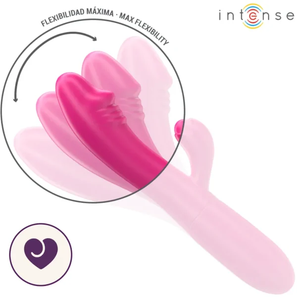 Hot Pink Dual Stimulation Rabbit Vibrator with 10 Modes