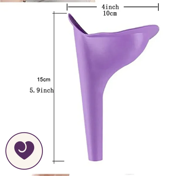 Hot Pink Foldable Reusable Silicone Pee Funnel