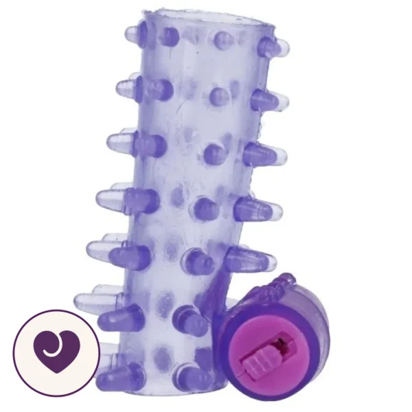 Lavender Vibrating Penis Sleeve for Couples