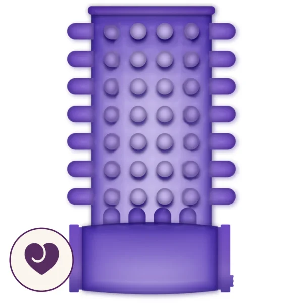 Lavender Vibrating Penis Sleeve for Couples