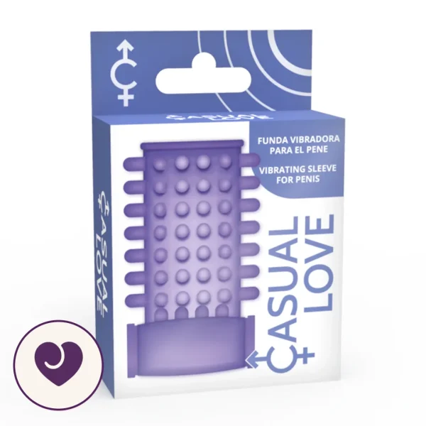 Lavender Vibrating Penis Sleeve for Couples