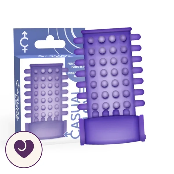 Lavender Vibrating Penis Sleeve for Couples
