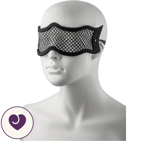 Lightweight Black Fishnet Eye Mask