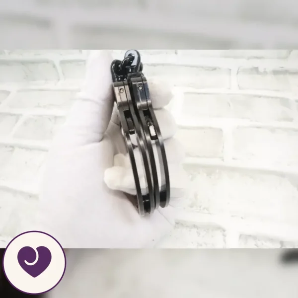 Locking Steel Handcuffs with Two Keys