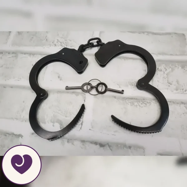 Locking Steel Handcuffs with Two Keys