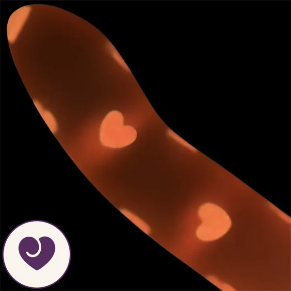 Love Heart Glow in the Dark Dildo with Suction Base