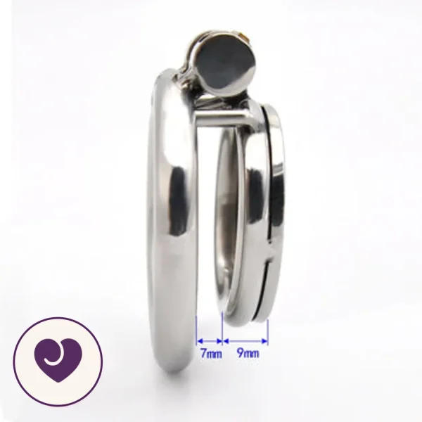 Low-Profile Stainless Steel Chastity Cage