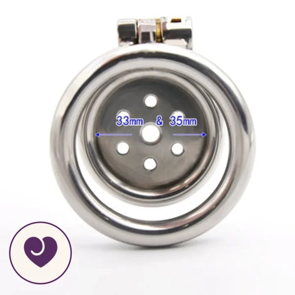 Low-Profile Stainless Steel Chastity Cage
