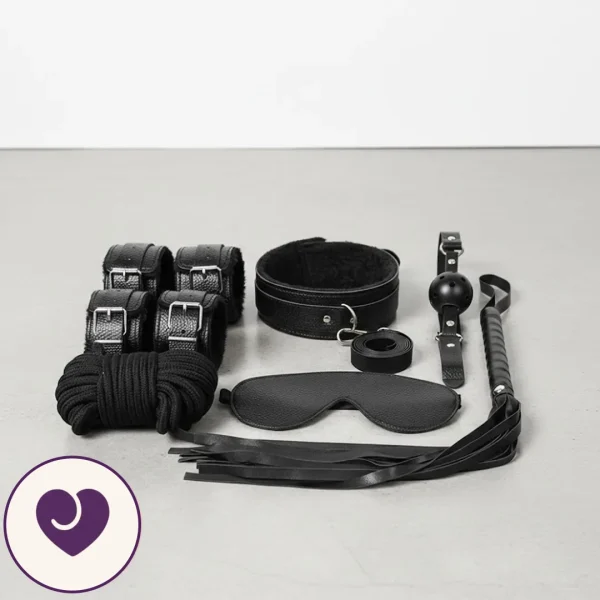 LXVER 7-Piece Black BDSM Starter Kit