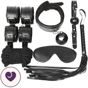 LXVER 7-Piece Black BDSM Starter Kit