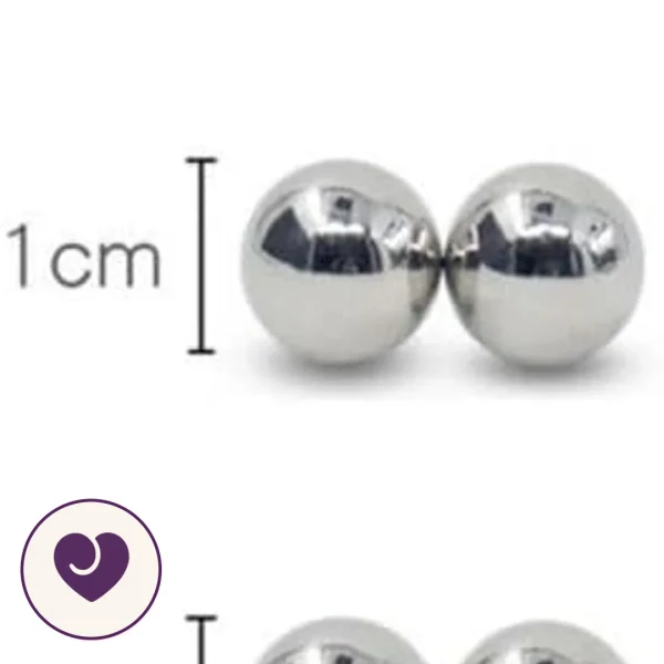 Magnetic Steel Ball Clamps for Nipples and Genitals, 2 Pairs