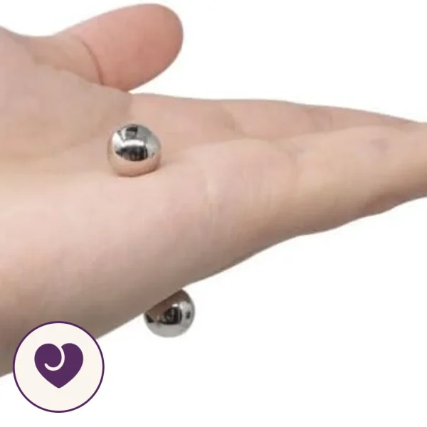 Magnetic Steel Ball Clamps for Nipples and Genitals, 2 Pairs