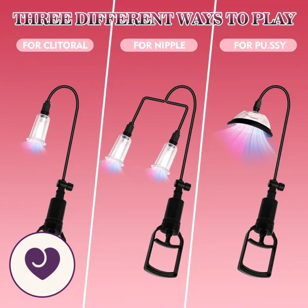 Manual Pussy Pump Kit with Two Cup Sizes