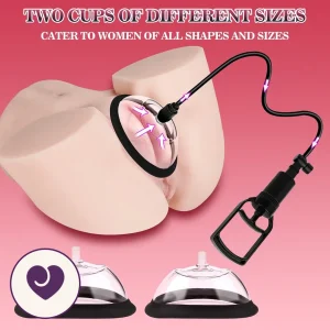 Manual Pussy Pump Kit with Two Cup Sizes