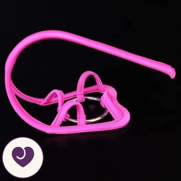 Metal Cock Ring and Cotton Rope Waist Band