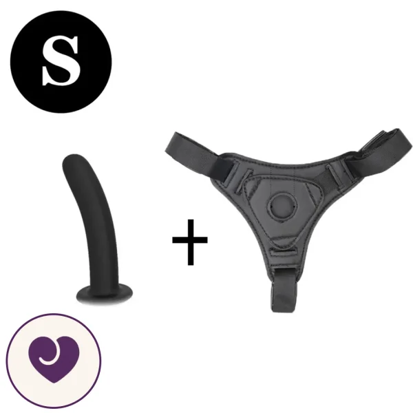 OPAL Strap-On Harness Set with Curved Silicone Dildo