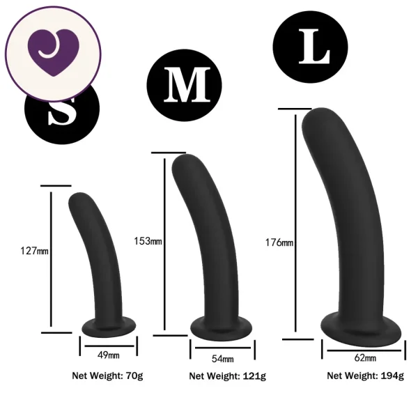 OPAL Strap-On Harness Set with Curved Silicone Dildo