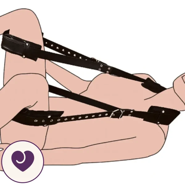 Padded Hogtie Bondage Set for Neck and Legs