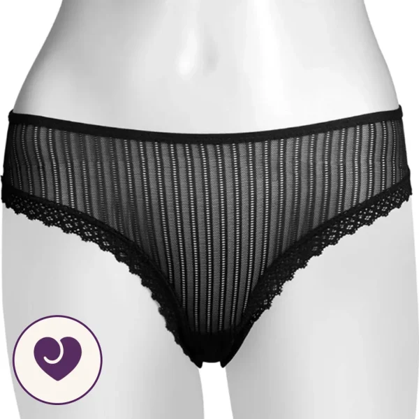Polka Dot Lace Thong With Wireless Remote Vibrator