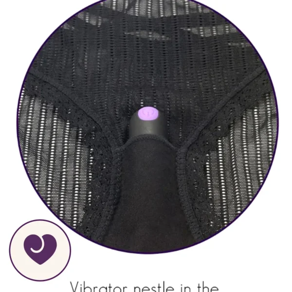 Polka Dot Lace Thong With Wireless Remote Vibrator