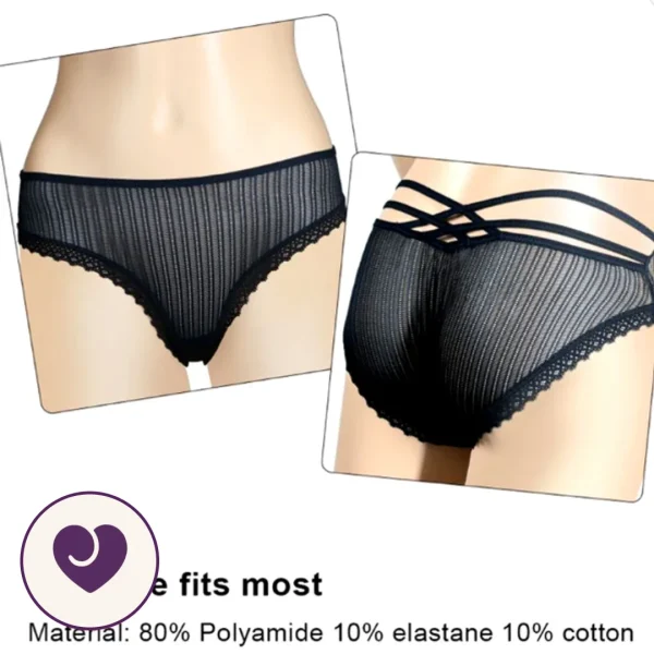 Polka Dot Lace Thong With Wireless Remote Vibrator