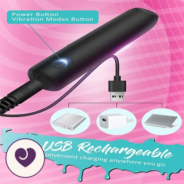 Precision Discreet Bullet Vibrator with 10 Modes