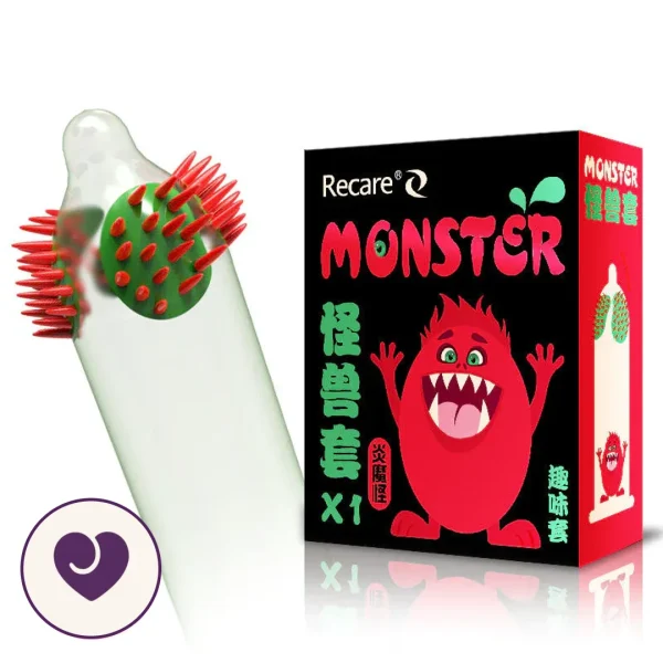Recare Monster Novelty Ribbed Condom Variety Pack