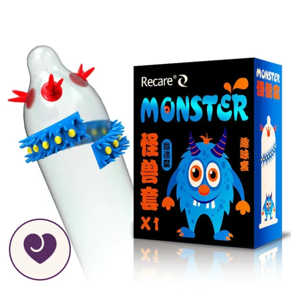 Recare Monster Novelty Ribbed Condom Variety Pack