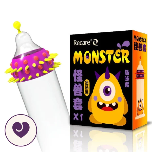 Recare Monster Novelty Ribbed Condom Variety Pack
