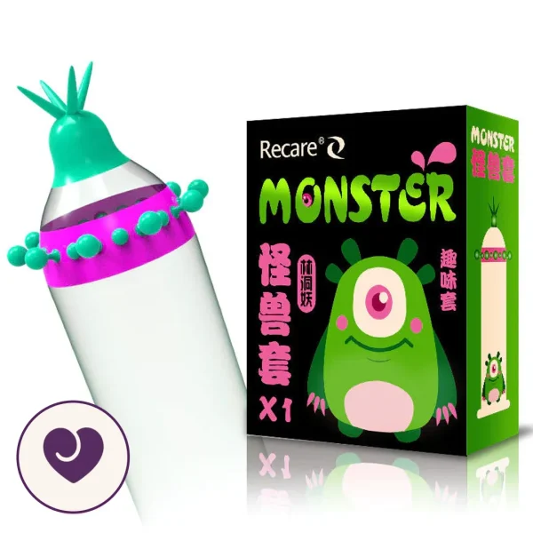 Recare Monster Novelty Ribbed Condom Variety Pack