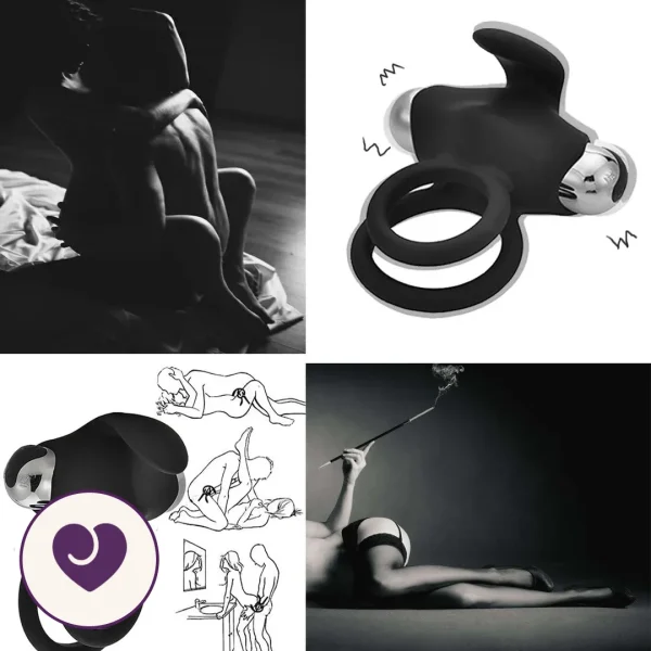 Rechargeable 10-Mode Couples Ring Vibrator