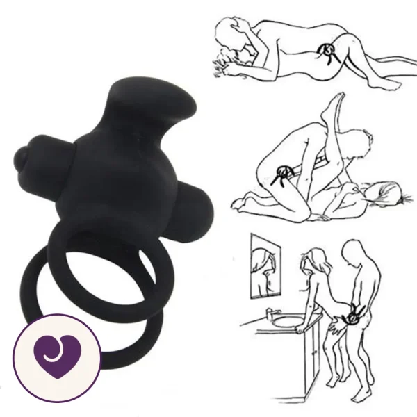 Rechargeable 10-Mode Couples Ring Vibrator