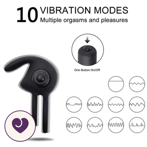 Rechargeable 10-Mode Couples Ring Vibrator