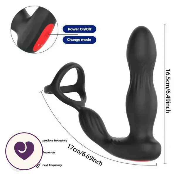 Remote-Controlled Prostate Vibrator with Delay Ring