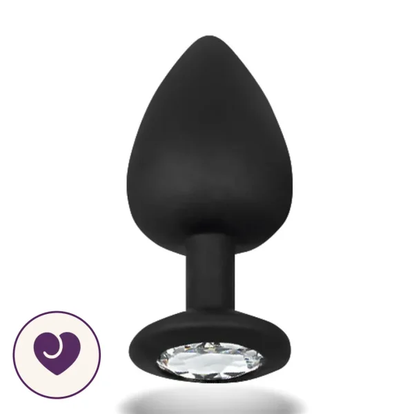 Reversible Crystal Gem Silicone Butt Plug