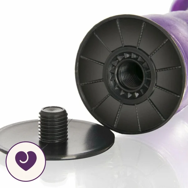 Ribbed Double-Ended Strap-On Set in Purple and Black