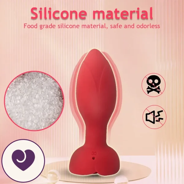 Rose Butt Plug With 10 Vibration Modes and App Control