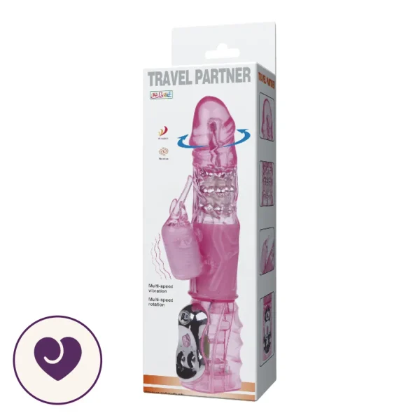 Rotating Rabbit Vibrator with Steel Beads and 10 Functions