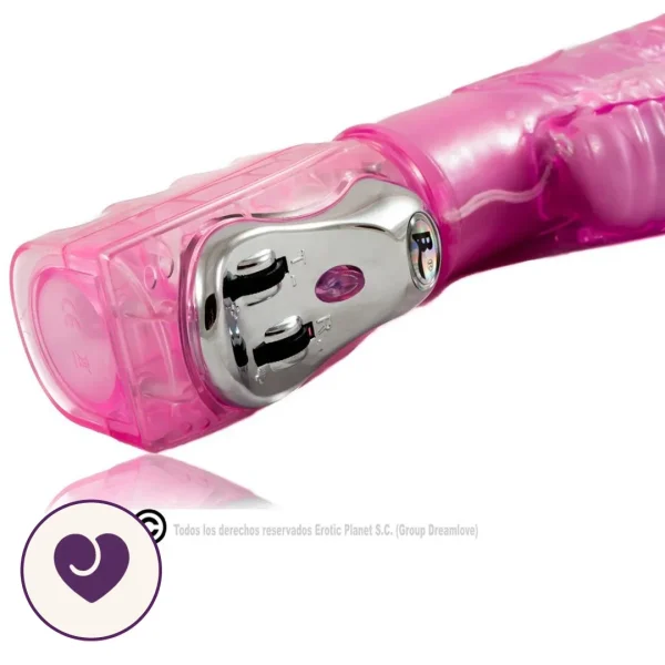 Rotating Rabbit Vibrator with Steel Beads and 10 Functions