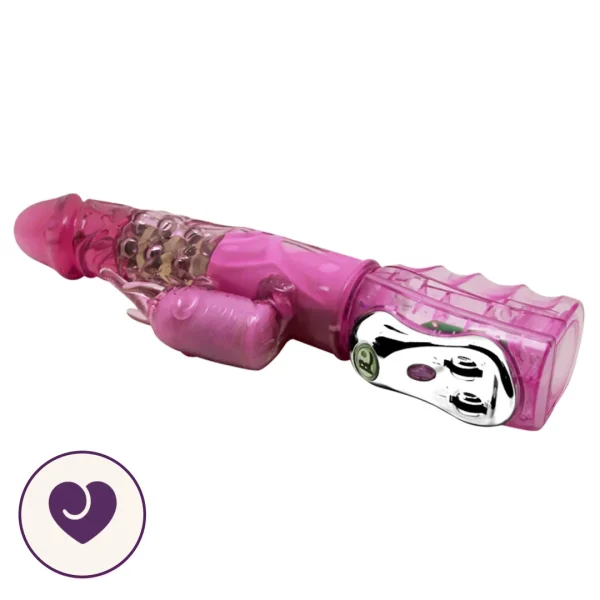 Rotating Rabbit Vibrator with Steel Beads and 10 Functions