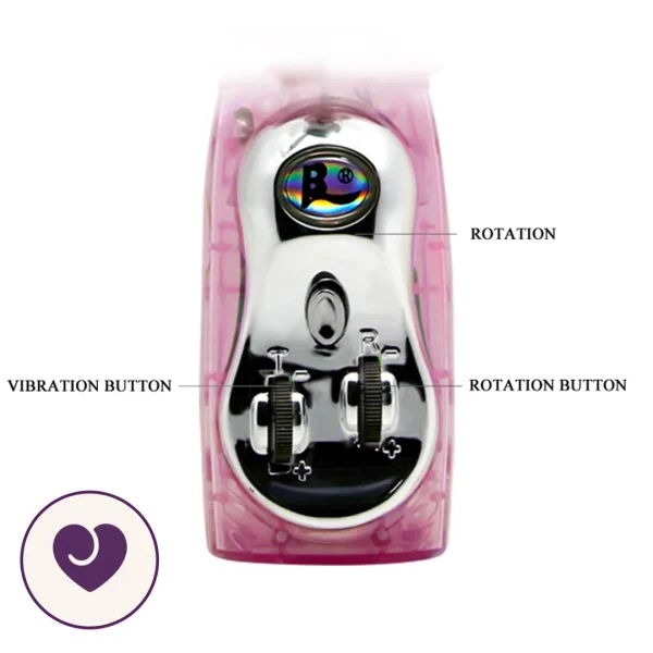 Rotating Rabbit Vibrator with Steel Beads and 10 Functions