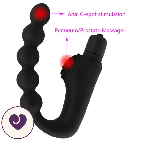 Seven-Bead Anal Prostate Vibrator with Bullet