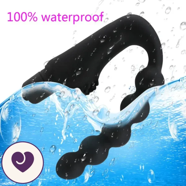 Seven-Bead Anal Prostate Vibrator with Bullet