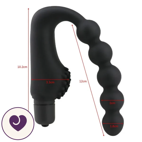 Seven-Bead Anal Prostate Vibrator with Bullet