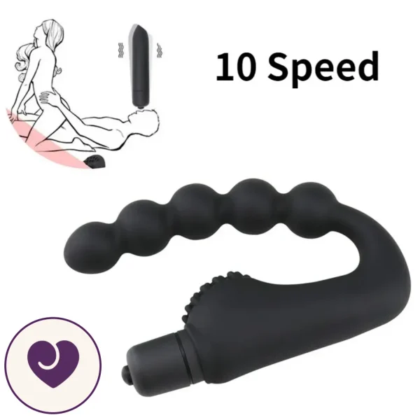 Seven-Bead Anal Prostate Vibrator with Bullet