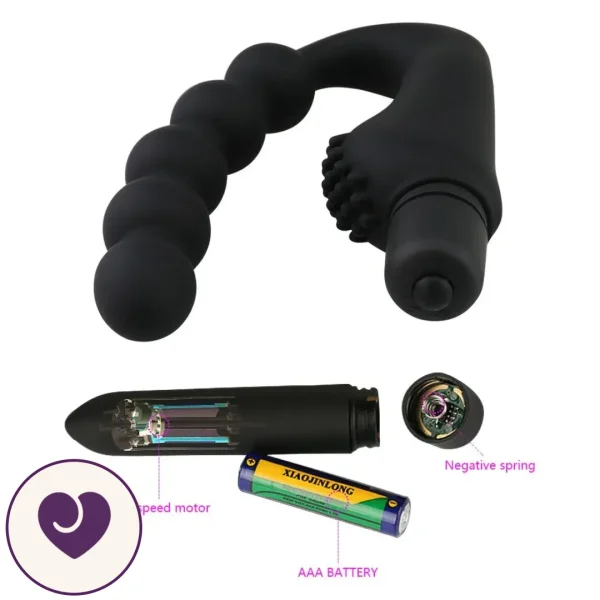 Seven-Bead Anal Prostate Vibrator with Bullet