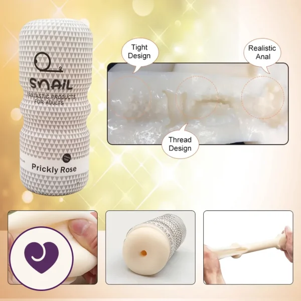 Snail Cup Prickly Rose Textured Handheld Stroker