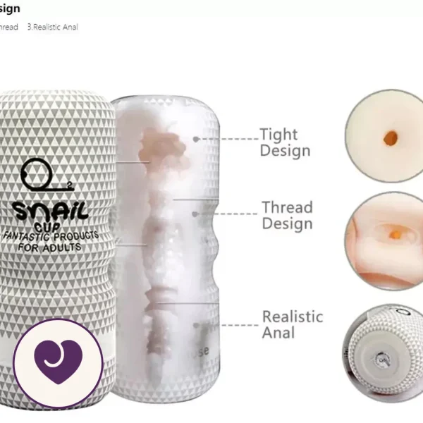 Snail Cup Prickly Rose Textured Handheld Stroker